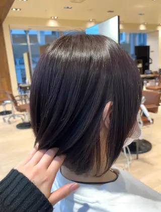 セミロング カラー 佐藤 悠衣/透明感 カラー/似合わせ前髪のヘアスタイル