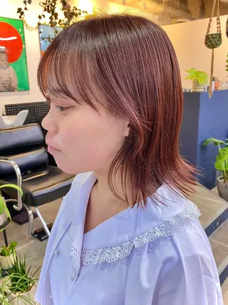 ミディアム カラー 暖色カラー/天神/ ヘイマサクラのヘアスタイル