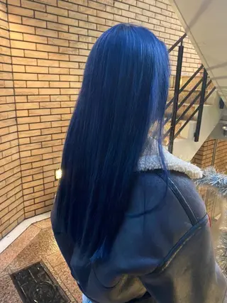 セミロング 下妻 カラーエクステ難波のヘアスタイル