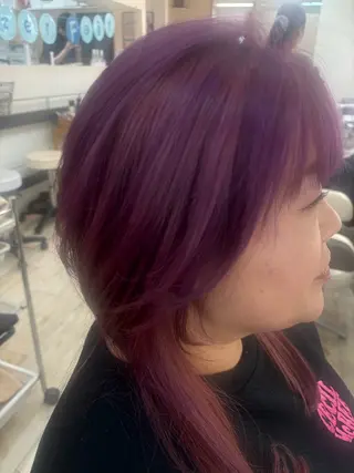 ロング カラー ルプラボウ 石黒よう子のヘアスタイル