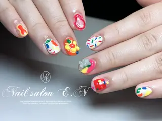 ネイル E.N🦋 長さ出し/持ち込みのネイルデザイン