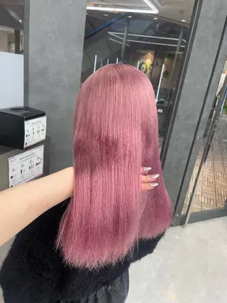 ロング カラー ヘアアレンジ メンズウルフ🐺♡ ブリーチ♡ヘアメ🎀のヘアスタイル