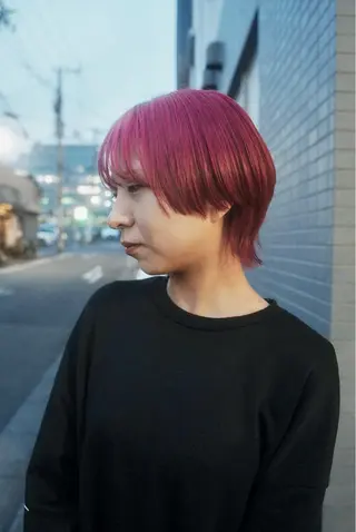 ショート カラー 似合わせ レイヤー須川のヘアスタイル