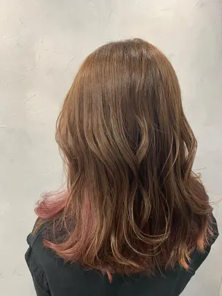 セミロング カラー EIGHT second【エイトセカンド】所属・江畑 匠 新宿三丁目 徒歩30秒⭐️のヘアスタイル