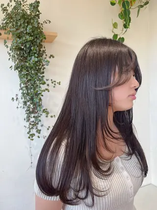 ロング カラー ヘアアレンジ チャンモリパーマ/韓 国/Minami🦋のヘアスタイル