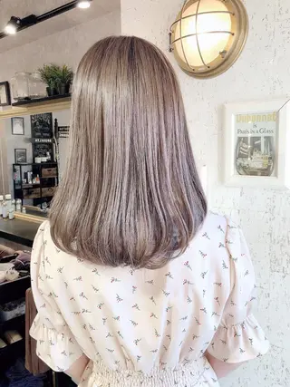 セミロング カラー 髪質改善縮毛矯正 リピートNo.1米倉のヘアスタイル