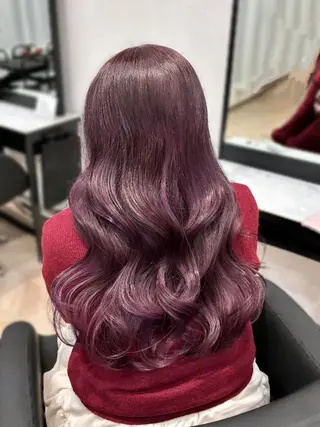 ロング カラー 𝒎𝒐𝒆🩰 名駅/ヘアメ/暖色♡のヘアスタイル