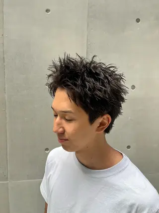 ショート シャドウパーマ/メン ズカット/だいじゅのヘアスタイル