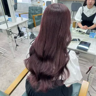 ロング カラー JUNSHIN🦋 ヘアセット／カラーのヘアスタイル