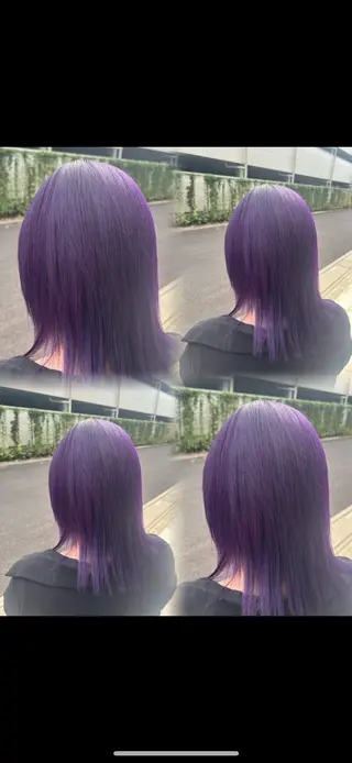 ミディアム rise/レイヤー／ ダブルカラーのヘアスタイル