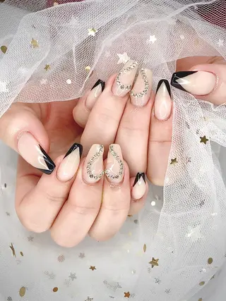 ネイル I-nailロング /ワンホン/キラキラのネイルデザイン