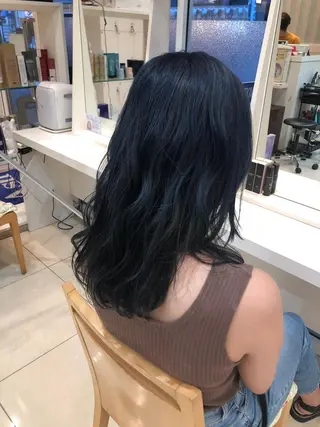 セミロング カラー はだゆうき @hadadan08のヘアスタイル