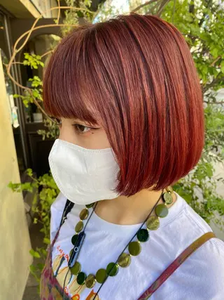 ショート カラー 酸スト/フェザー パーマ/三谷海斗のヘアスタイル