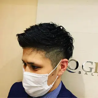 ショート パーマ メンズ ヒロ銀座 バーバーショップ神楽坂所属・ひらお あおとのヘアスタイル