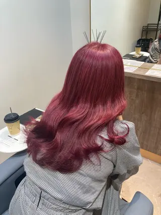 ロング カラー ピンクカラー🎀 米津 美佑のヘアスタイル