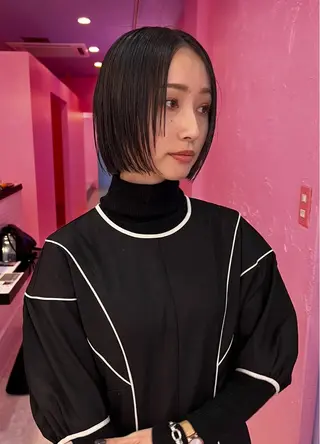 ショート 紙屋町ショート /ボブ　パーマ河内蓮のヘアスタイル