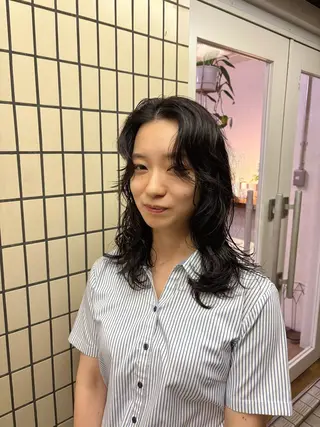 セミロング パーマ kaito パーマ募集！🔵のヘアスタイル