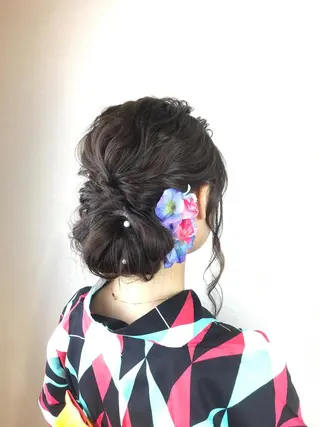 ロング ブリーチなしダブル/ レイヤーカット 小棹のヘアスタイル