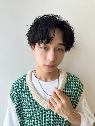 メンズ メンズカット/ フェザーパーマ/げんのヘアスタイル