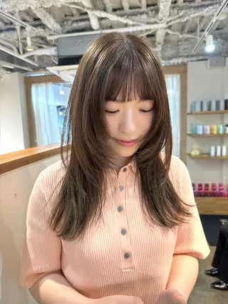 セミロング カラー TRENCH 自由が丘所属・TRENCH　相澤 果歩のヘアスタイル