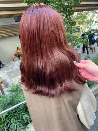 セミロング カラー パーマ ヘアアレンジ キッズ ネイル マツエク・マツパ 暖色系/透明感 治野心のヘアスタイル