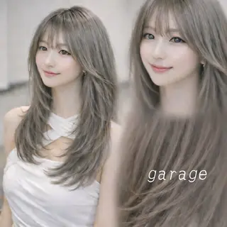 ミディアム 韓国風レイヤー/ 艶カラー竹内貫のヘアスタイル