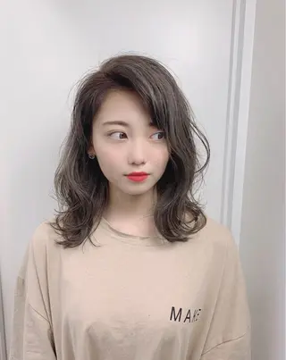 ミディアム 家田 竜のヘアスタイル