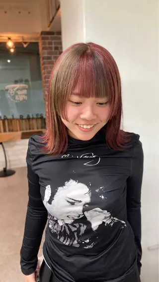 ショート カラー ウルフレイヤー エクステ/kokiのヘアスタイル