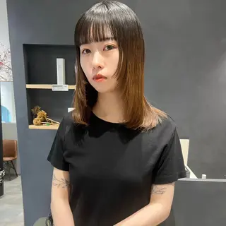 セミロング AI TOKYO　S所属・mizuki 【韓国レイヤー】のヘアスタイル