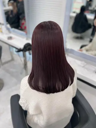 セミロング カラー ヘアアレンジ Ella所属・nana【艶髪】/ レイヤー/縮毛矯正のヘアスタイル