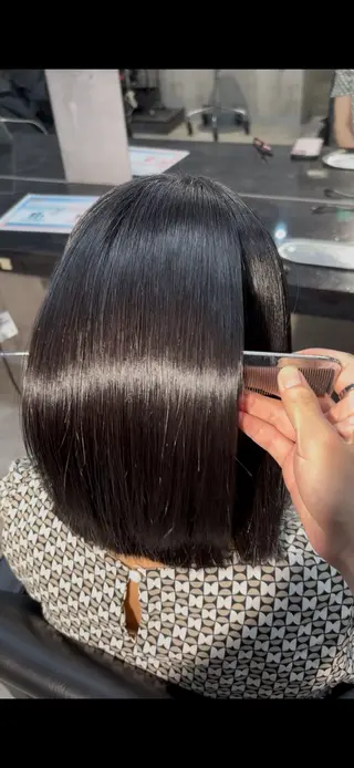 ミディアム 溝渕朋也 /髪質改善ストレートのヘアスタイル