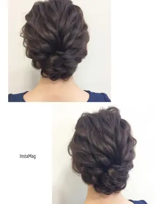 セミロング ヘアアレンジ 沢田 瞳のヘアスタイル