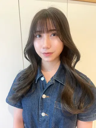 ロング カラー 村松 萌のヘアスタイル