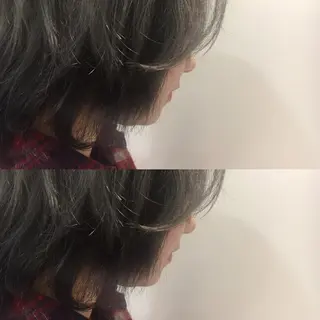 ミディアム カラー 江原 彩華のヘアスタイル