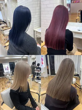 セミロング カラー 一樹ハイトーン/ブリ ーチ/透明感カラーのヘアスタイル
