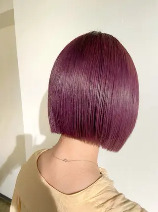 ミディアム カラー 暖色カラー🍒 ケアブリーチ/akiのヘアスタイル