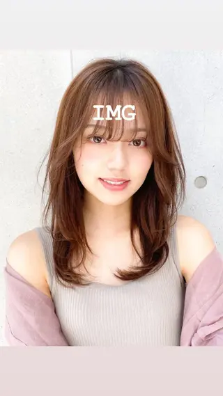 セミロング 名竹聖治/透明感 カラー/縮毛矯正のヘアスタイル