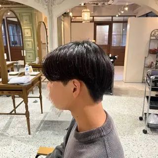 メンズ ニュアンスパーマ💙 毛流れ✂️イザベラのヘアスタイル