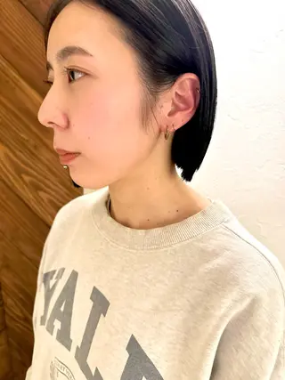 ミディアム カラー ヘアアレンジ 🤎ono/ 切りっぱなしボブ🤎のヘアスタイル