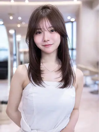 セミロング カラー 渋谷🌈透明感カラー レイヤー/mikuのヘアスタイル