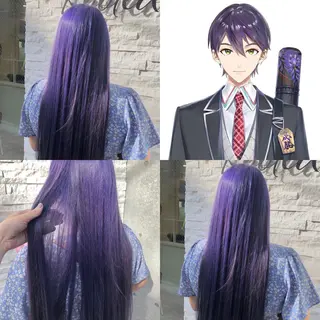 ロング カラー 推しカラー✨ オタク美容師ユウカのヘアスタイル