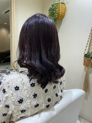 ミディアム カラー CYAN.栄店所属・パーマ/髪質改善 【榎本千夏】のヘアスタイル