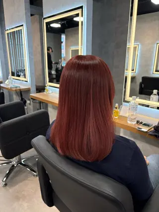 ミディアム カラー グレージュ/ベージュ 透明感カラーYUTAのヘアスタイル