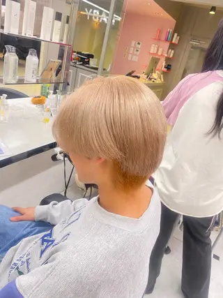 カラー メンズ ♥️韓国/ガーリー 暖色misa♥️のヘアスタイル