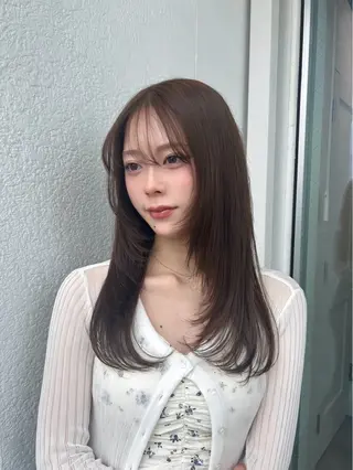 セミロング 透明感カラー/ レイヤー🪽千優のヘアスタイル