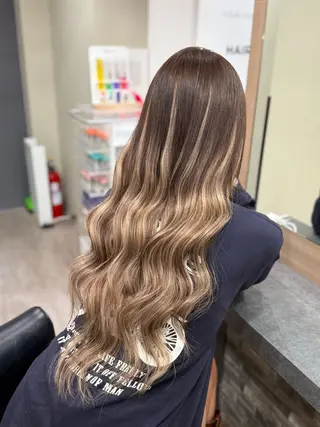 ロング ハイトーン&エクステ 横浜/RIEのヘアスタイル