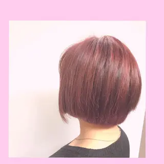 ショート カラー SHIN/レイヤー カット×クロスパーマのヘアスタイル