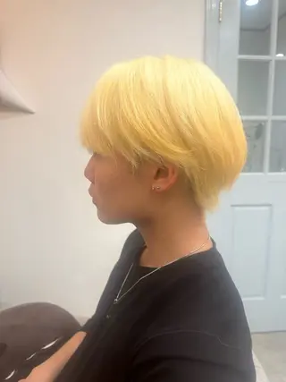 ショート カラー メンズ 村松陸斗 メテオストレートのヘアスタイル