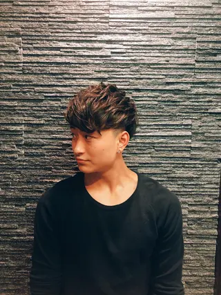 ショート パーマ ✨メンズカット 無料‼️✨土尾快斗のヘアスタイル