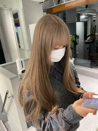 ロング 吉留愛加/ 似合わせ/心斎橋のヘアスタイル